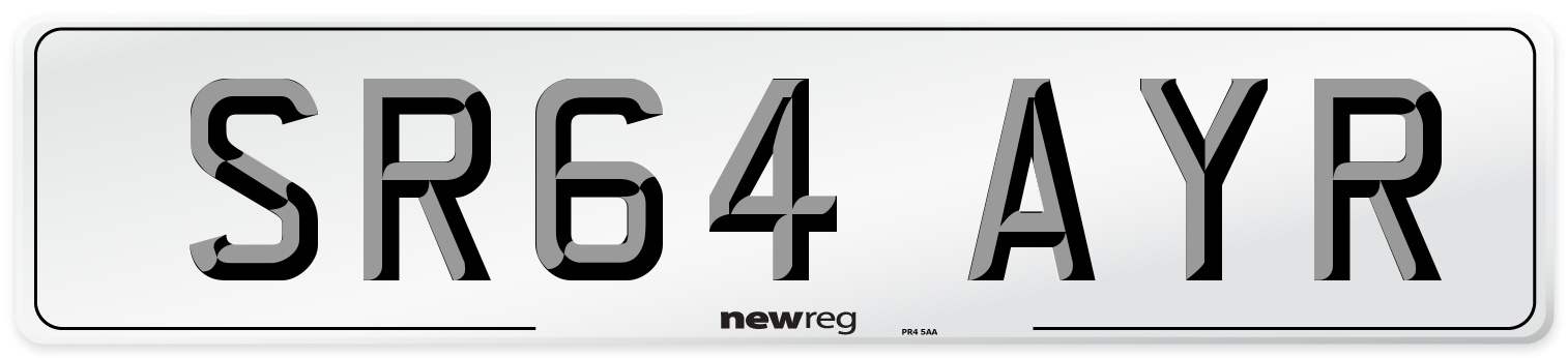 SR64 AYR Number Plate from New Reg